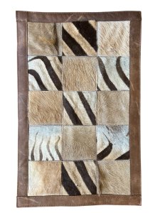 Zebra/Kudu Patch Front, Felt and Rubber Back Mat