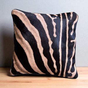Zebra Front, Charcoal Material Back