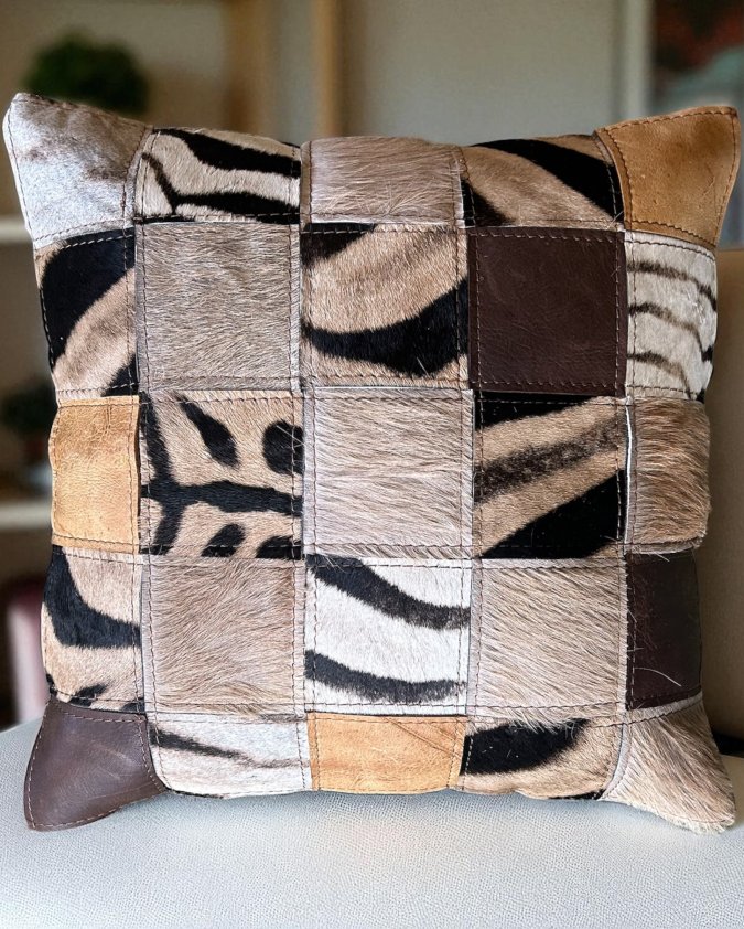 Kudu/Zebra Patch Cushion